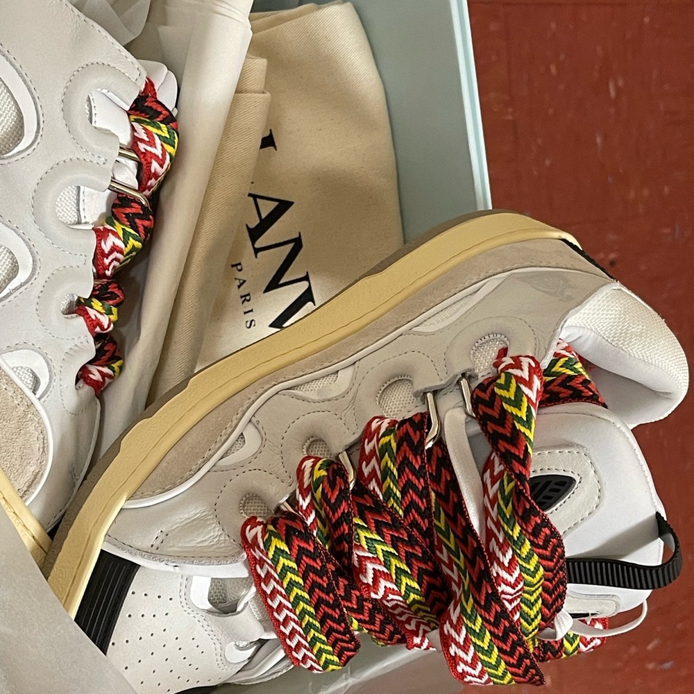 LANVINS
Curb Suede Trim Sneakers